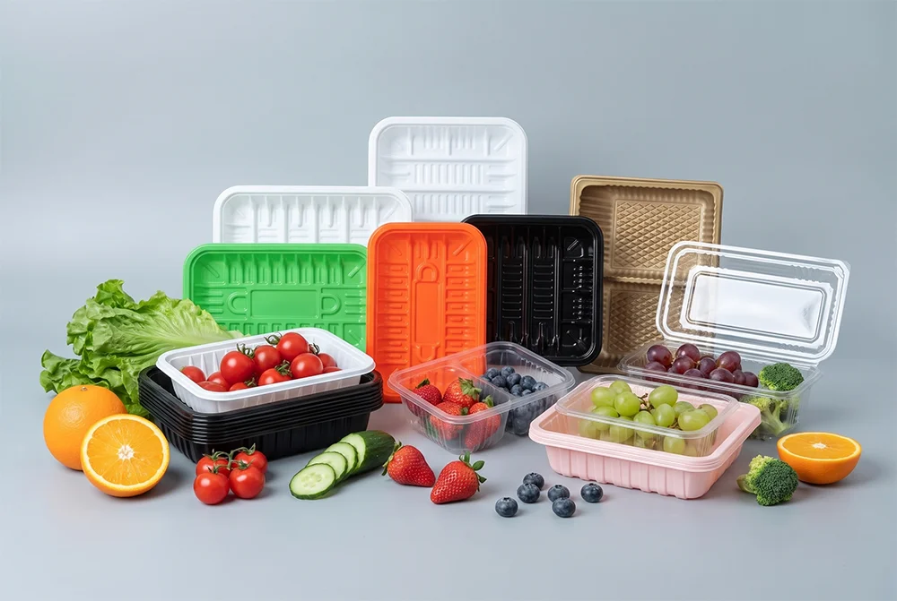 Imballaggio termoplastico per uso alimentare