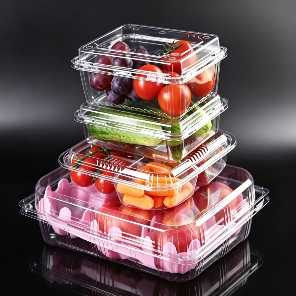 Scatola per frutta e verdura fresca in PLA per uso alimentare